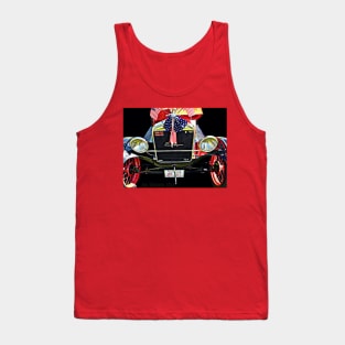 Red White and Blue American Ranch Wagon Tank Top